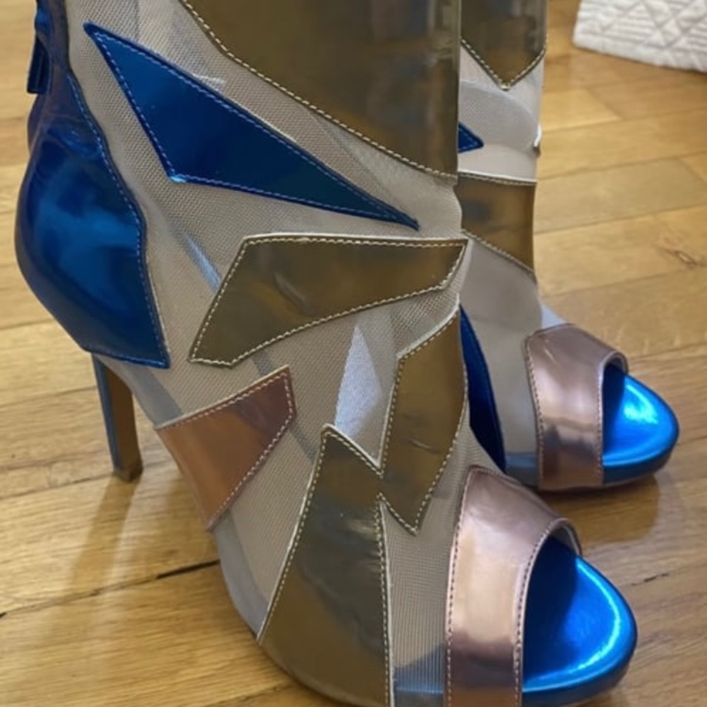 New Leather heel ankle boots